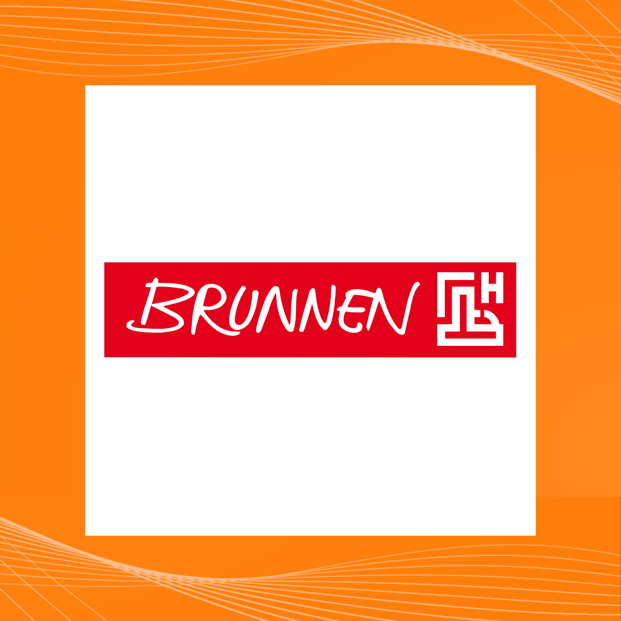 Brunnen logo quote orange