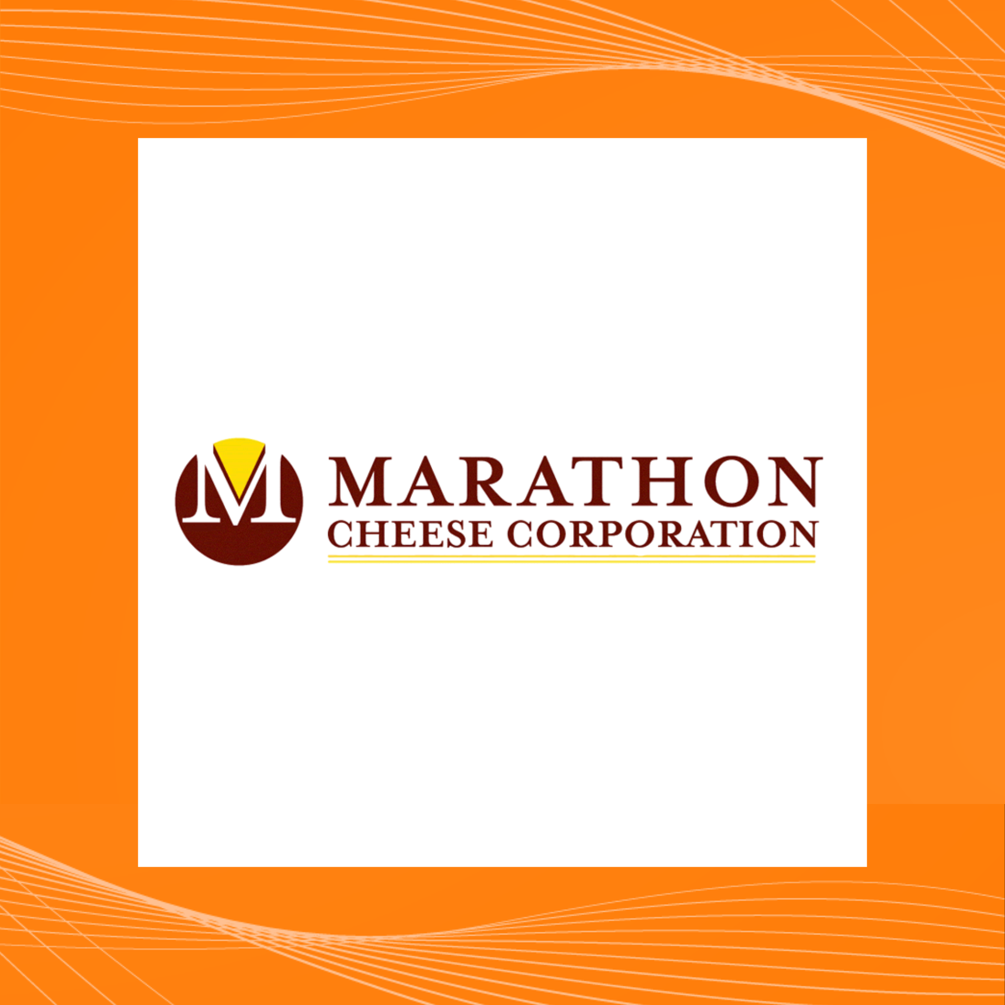 Marathon Cheese logo quote orange